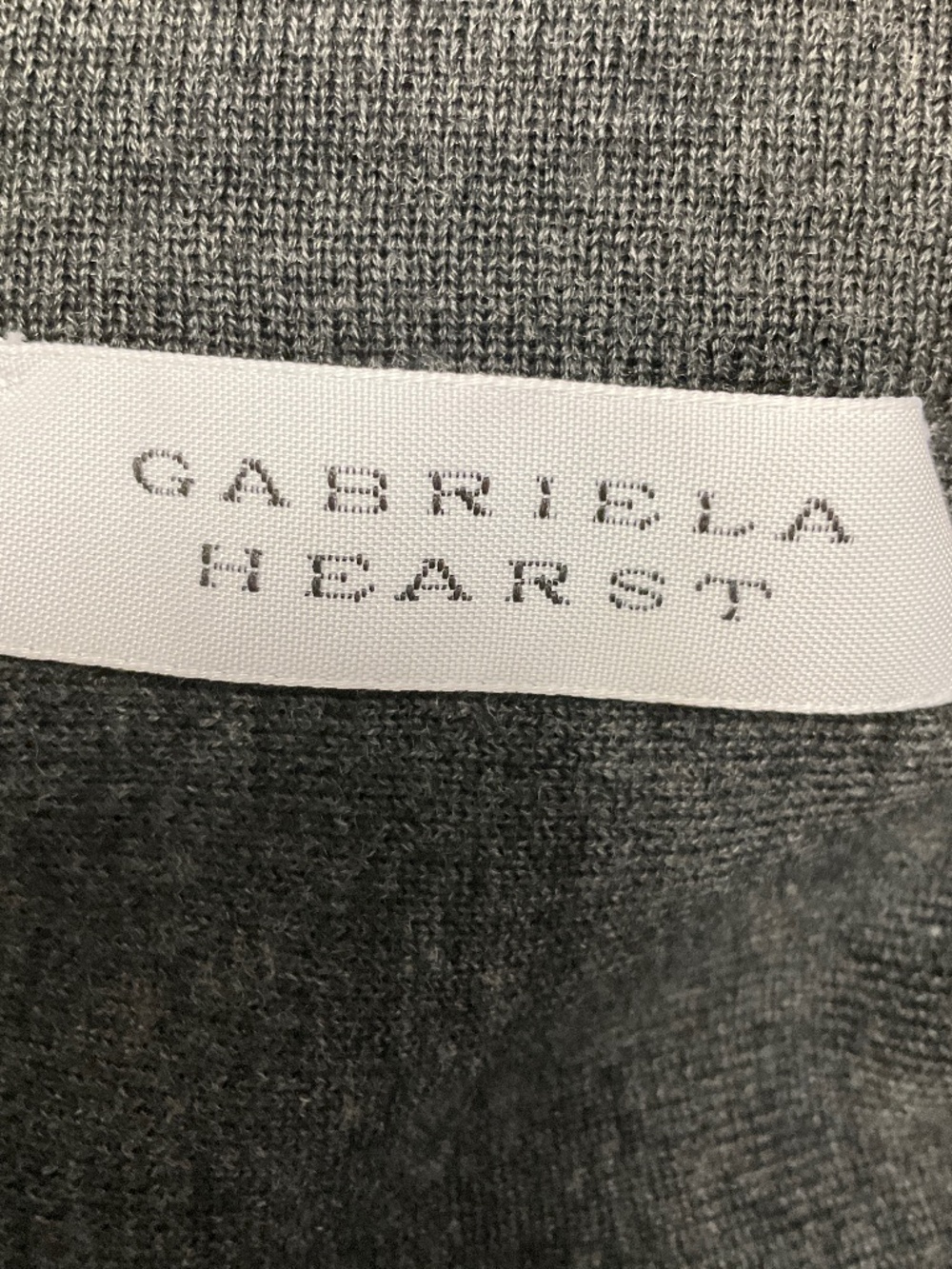 GABRIELA HEARST CHARCOAL GREY FREDDIE A-LINE MIDI SKIRT - Picture 4 of 5